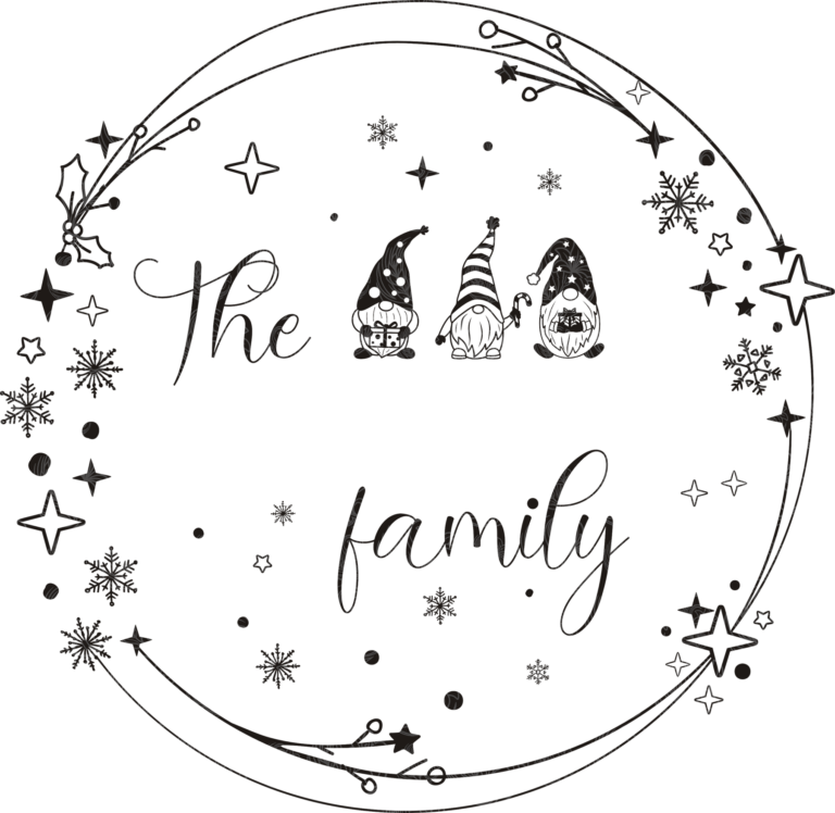 Christmas Family Monogram Gnomes – GBH22558